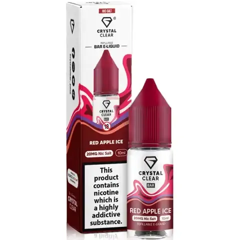 Red Apple Ice Nic Salt E-Liquid by Crystal Clear Bar Salts 10ml - 20mg
